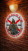 Cuadro de neón LED circular del SERECO 1/6 Regimiento Saboya nº 6, con jabalí táctico, Cruz de Borgoña y lema Siempre Unida, arte militar exclusivo para veteranos del Saboya.