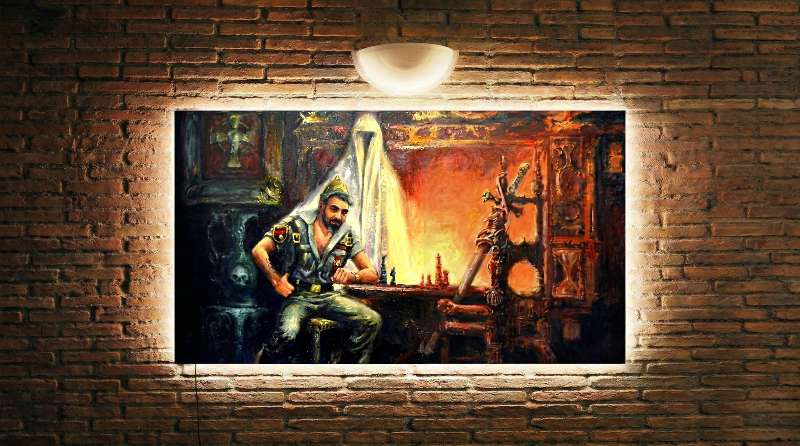 Cuadro de El Novio de la Muerte con Rafa M., arte exclusivo de la Legión Española y la Cuna de la Legión 2026, decoración militar premium.