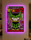 Cuadro Neón LED "Perfect Cell" - Dragon Ball Z Comic Cover | Wall Art Pieza de Colección
